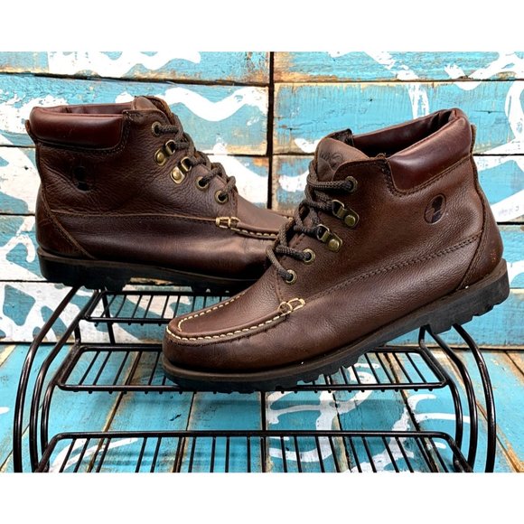 Duck Head Mens Size 7.5M Brown Leather Chukka Boot Shoelace Up - Picture 1 of 10